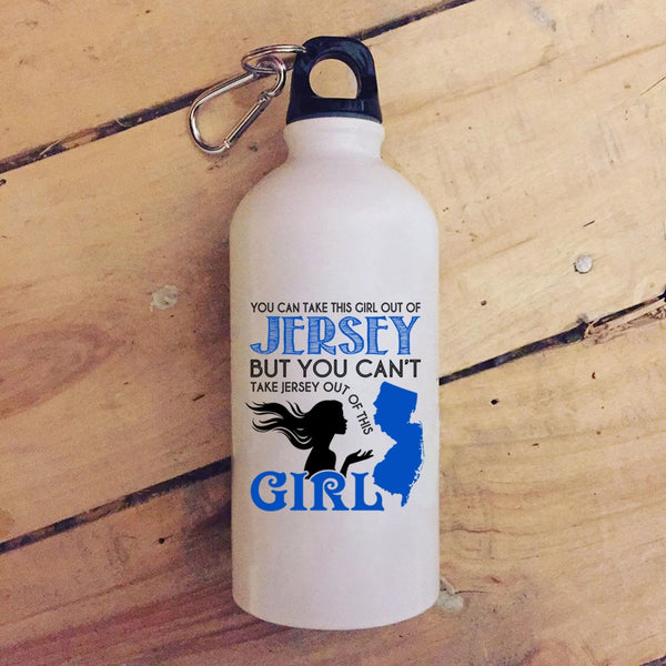 You Can Take This Girl Out Of Jersey 20 oz Stainless Steel Bottle,Cool Jersey Girls Outdoor Sports Water Bottle
