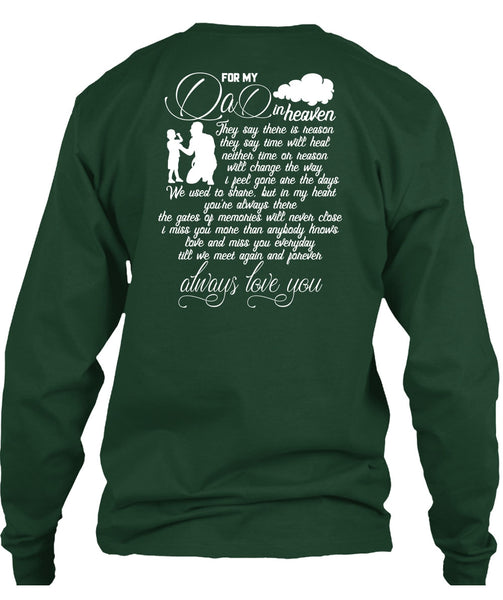 For My Dad In Heaven T Shirt, Love You T Shirt