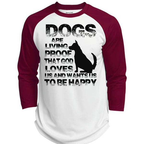 Dogs Are Living Proof T Shirt, My Favorite T Shirt, Awesome T-Shirts  (Polyester Game Baseball Jersey)
