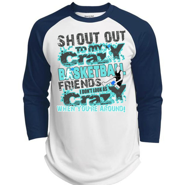 Crazy Basketball Friend T Shirt, I Love Basketball T Shirt, Awesome T-Shirts  (Polyester Game Baseball Jersey)