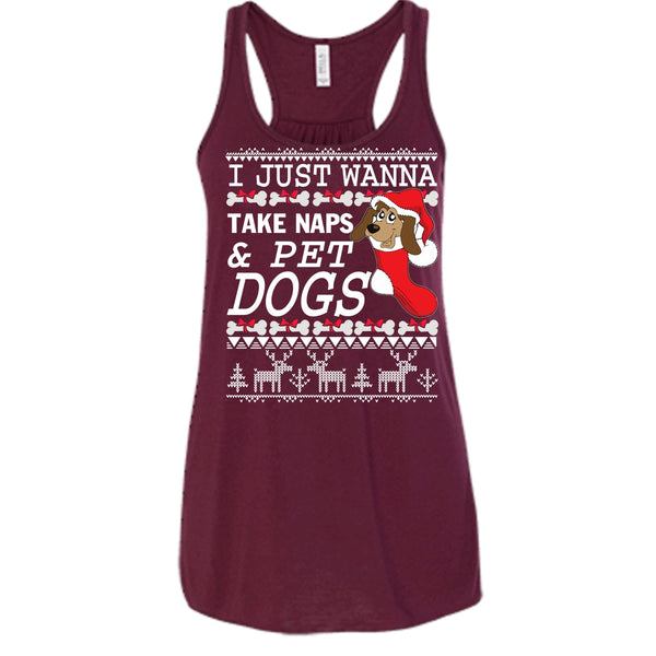 I Just Wanna Take Naps T Shirt, Take Nap & Pet Dogs Tank Top