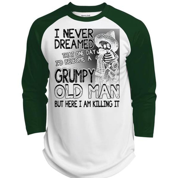 I'd Become A Grumpy Old Man T Shirt, I Love Man T Shirt, Awesome T-Shirts  (Polyester Game Baseball Jersey)