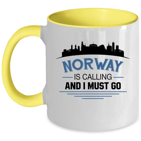 Cool Norway Coffee Mug, Norway Is Caling And I Must go Accent Mug