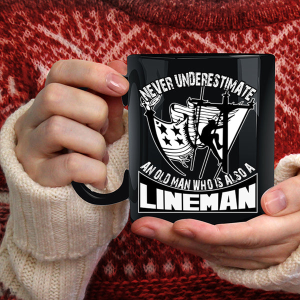 An Old Man Is A Lineman Coffee Mug, Awesome Grandpas Coffee Cup