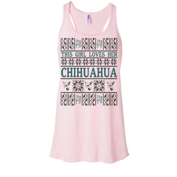 This Girl Loves Her Chihuahua T Shirt, Coolest Merry Christmas Tank Top