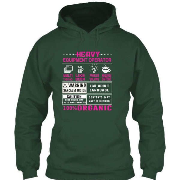 Heavy Equipment Operator T Shirt, 100% Organic T Shirt
