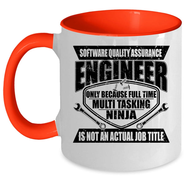 Job Title Coffee Mug, Software Quality Assurance Engineer Accent Mug