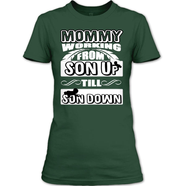 A black t-shirt with the shopify logo