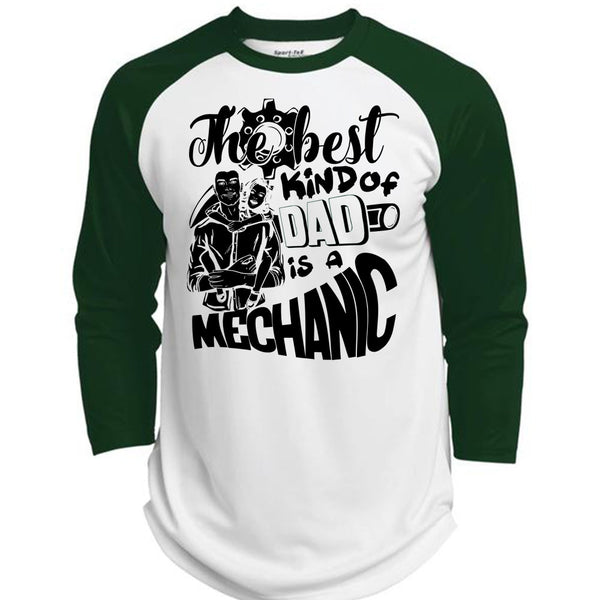 The Best Kind Of Dad Is A Mechanic T Shirt, I Love Mechanic T Shirt, Awesome T-Shirts  (Polyester Game Baseball Jersey)