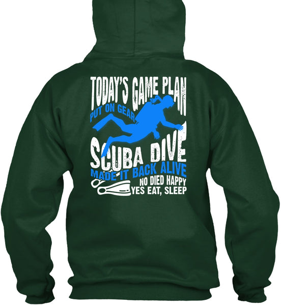 Today's Game Plan T Shirt, Put On Gear Scuba Dive T Shirt