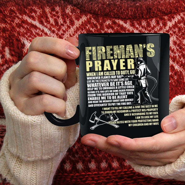 Fireman's Prayer Coffee Mug, Cool Gift For Fireman Coffee Cup