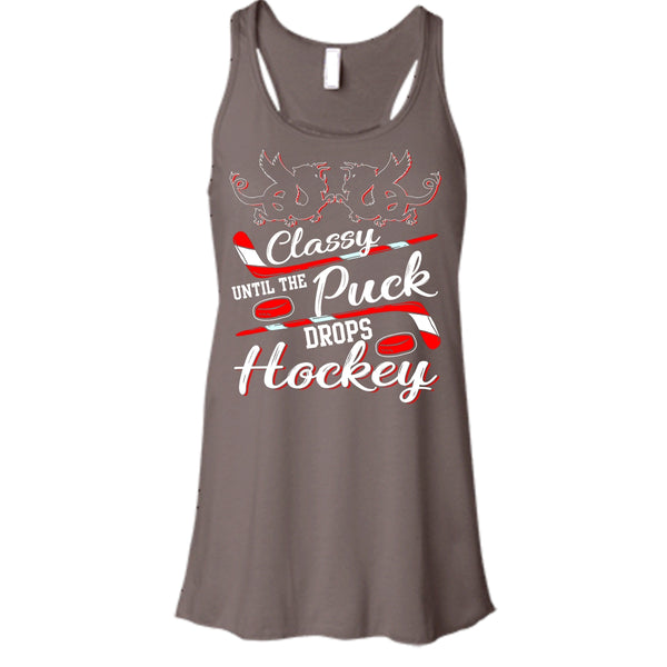 Classy Until The Puck Drops Hockey T Shirt, Merry Christmas T Shirt, Cool T Shirt