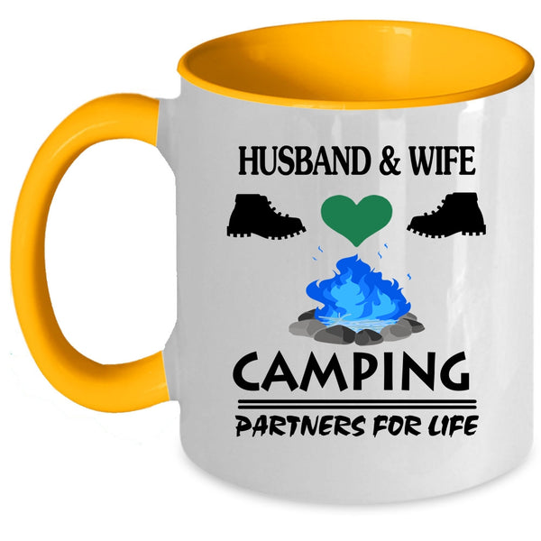 Camping Partners For Life Coffee Mug, Husband And Wife Accent Mug