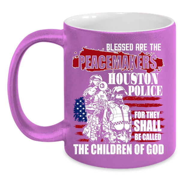 Cool Police Officer Coffee Mug, Peacemakers Houston Police Coffee Cup