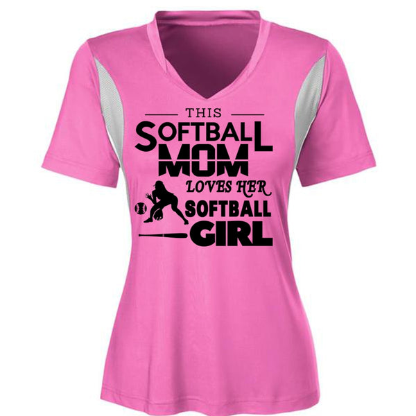 This Softball Mom T Shirt, Loves Her Softball Girl T Shirt, Mother's Day T Shirt