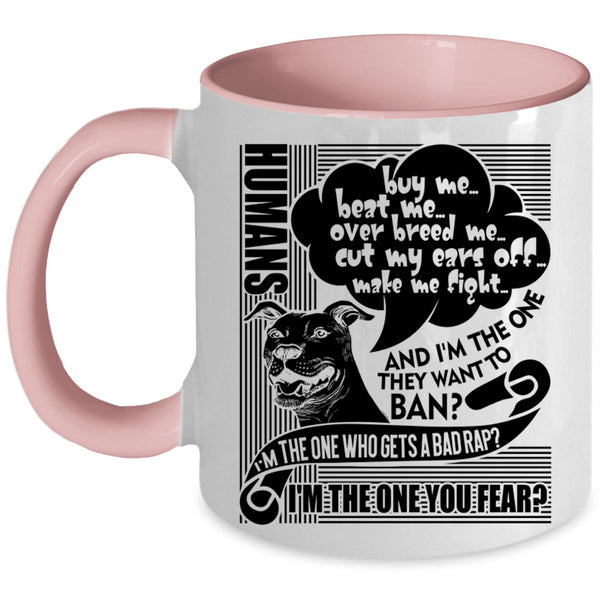 Cute Dog Lovers Coffee Mug, Humans Buy Me Beat Me Accent Mug