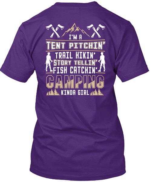 Camping Kinda Girl T Shirt, I'm A Tent Pitching T Shirt