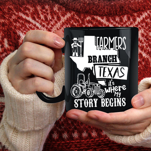 Farmers Branch Texas Coffee Mug, Where My Story Begins Coffee Cup