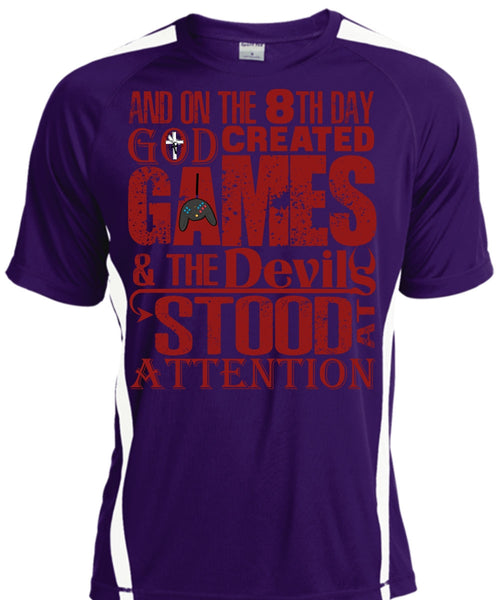 God Created Games T Shirt, The Devils Stood At Attention T Shirt, Cool Shirt