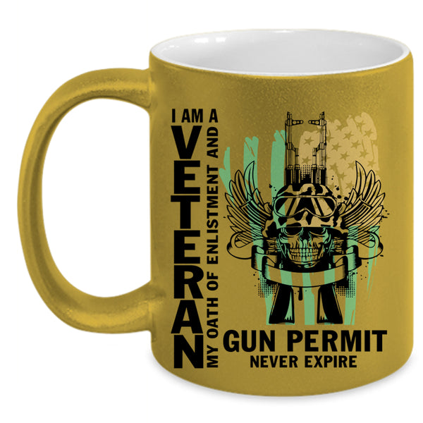 Funny Gift For Grandpa Coffee Mug, I Am A Veteran Accent Mug