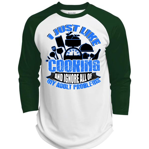 I Just Like Cooking T Shirt, I Love Cooking T Shirt, Awesome T-Shirts  (Polyester Game Baseball Jersey)