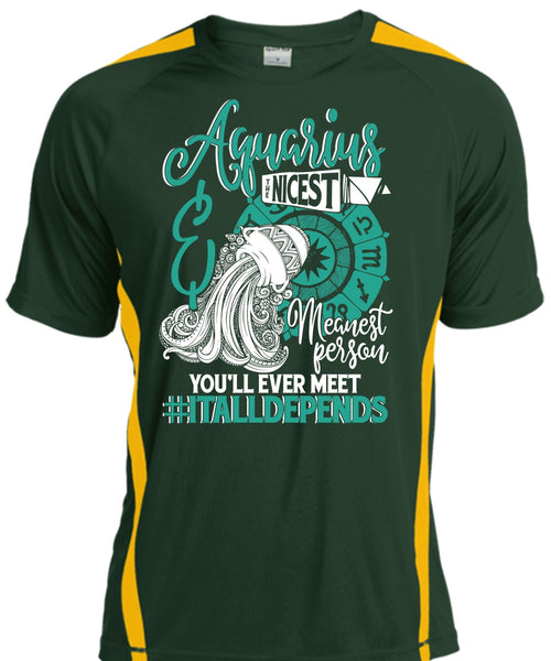 Aquarius Nicest Meanest Person T Shirt, Being An Aquarius T Shirt, Cool Shirt