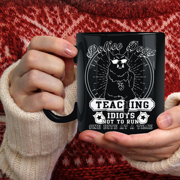Police Dogs Teaching Coffee Mug, Cool Dogs Coffee Cup