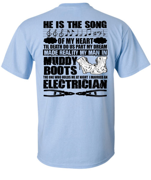 I Married An Electrician T Shirt, I Love Electrician T Shirt