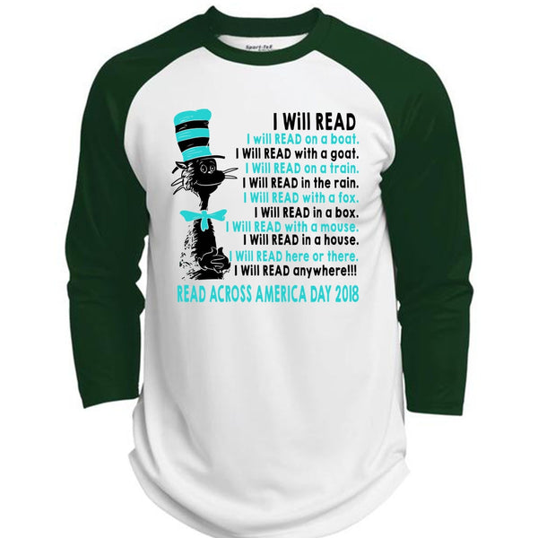 The Cat in the Hat T Shirt, I Will Read With A Mouse T Shirt, Read Across America Day 2018 T Shirt, Awesome T-Shirts  (Polyester Game Baseball Jersey)