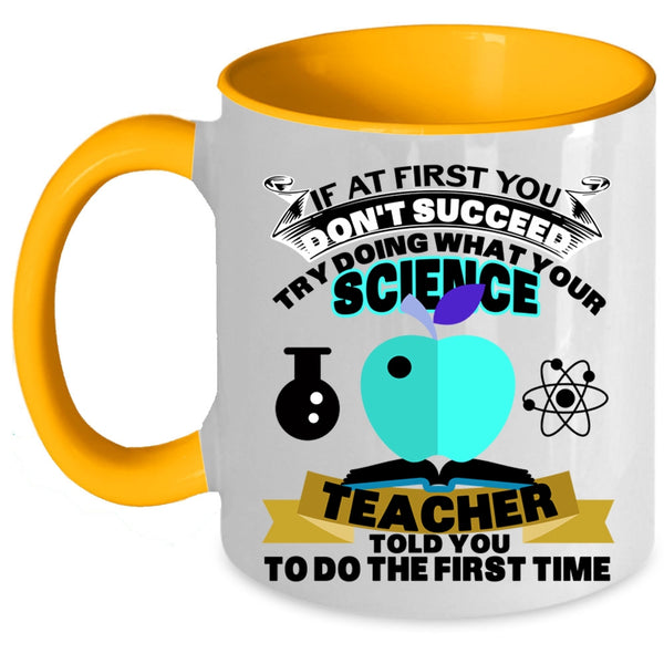 Cool Teacher Coffee Mug, Science Teacher Accent Mug