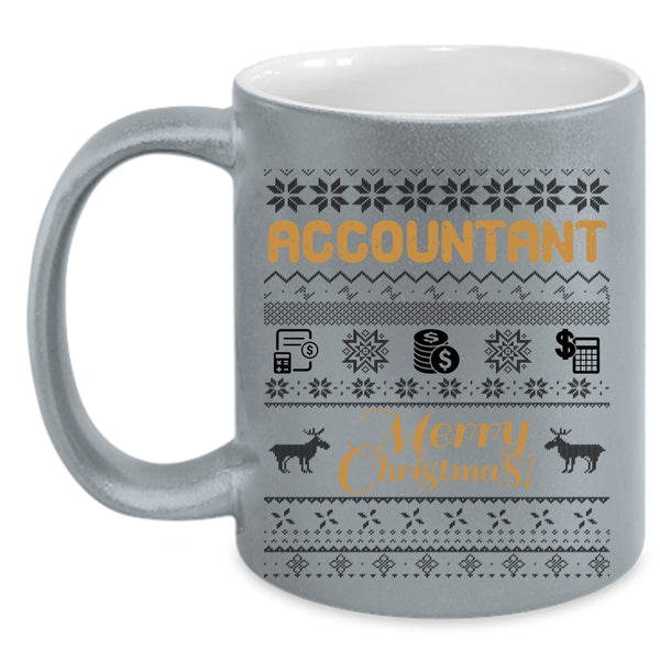 Merry Christmas Coffee Mug, Accountant Accent Mug