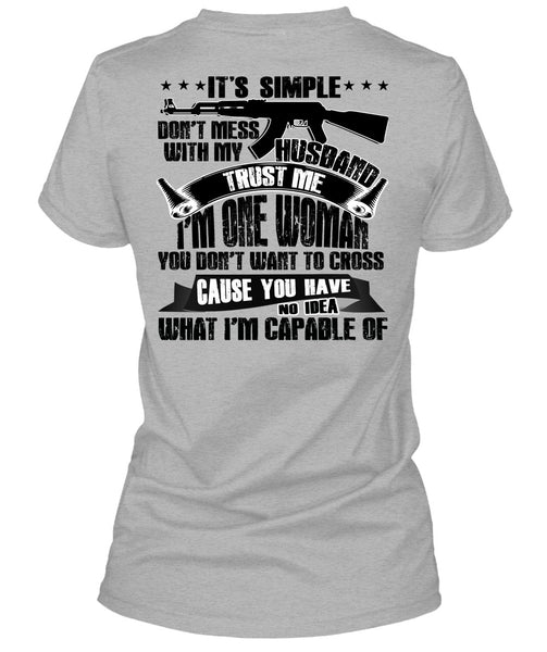 Don't Mess With My Husband T Shirt, I Love Husband T Shirt