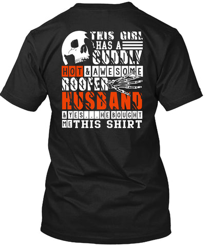 A black t-shirt with the shopify logo