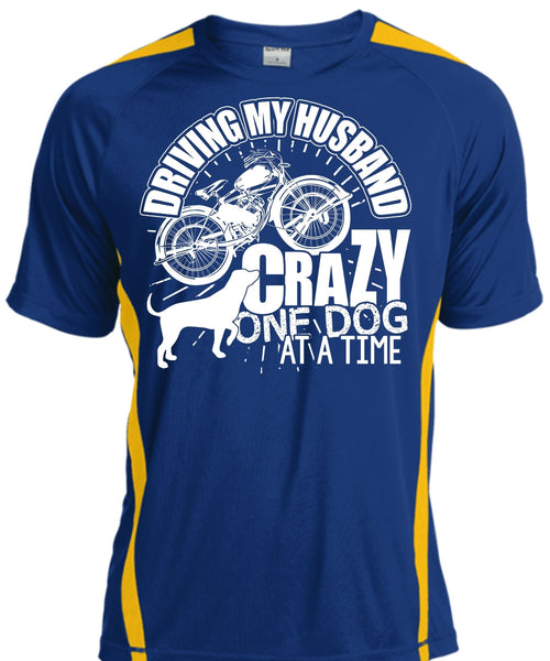 Driving My Husband Crazy One Dog T Shirt, Being A Biker T Shirt, Cool Shirt