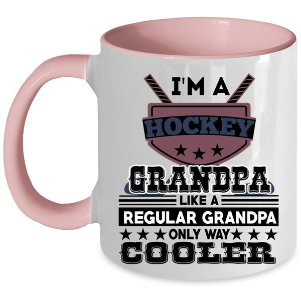 Regular Grandpa Coffee Mug, I'm A Hockey Grandpa Accent Mug