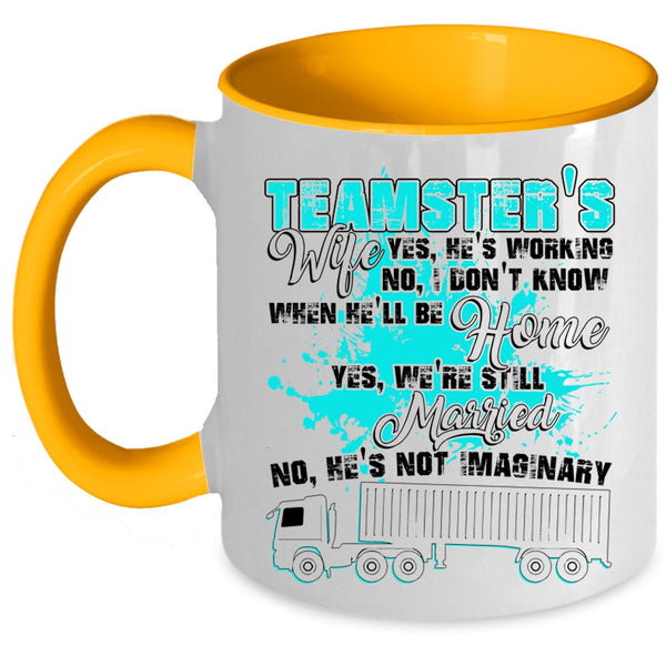 My Husband Coffee Mug, Teamster's Wife Accent Mug