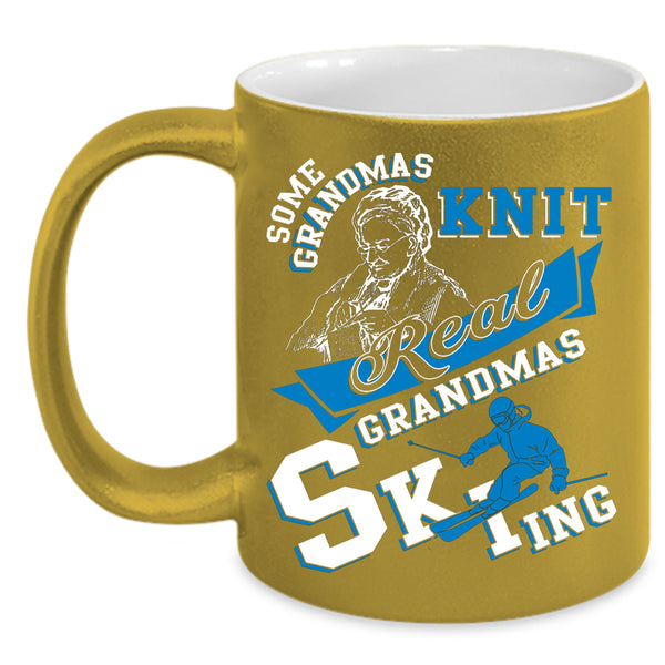 Real Grandmas Skiing Coffee Mug, Awesome Grandmas Coffee Cup