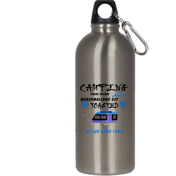 Funny Camping  20 oz Stainless Steel Bottle,Cool Gift For My Friends Outdoor Sports Water Bottle