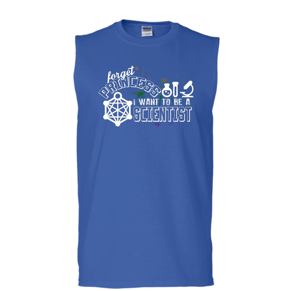 Forget Princess T Shirt, I Want To Be A Scientist Tank Top (Men's Cotton Sleeveless)