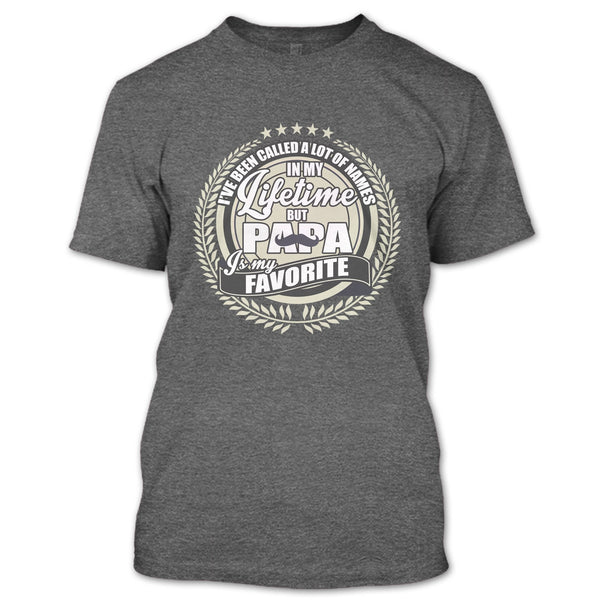 Papa Is My Favorite Name T Shirt, Coolest Papa Ever T Shirt