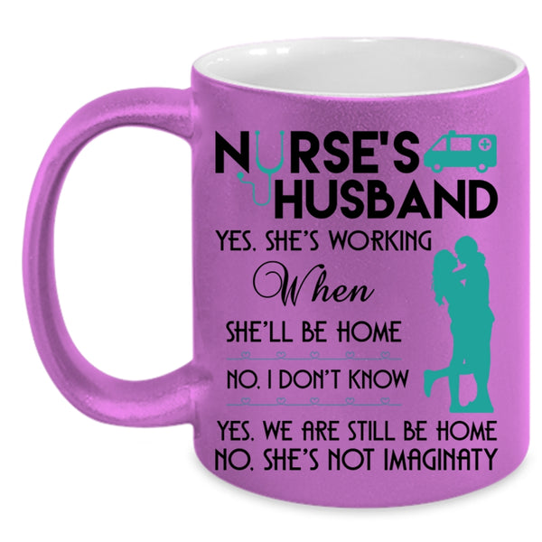 Awesome Nurse's Husband Coffee Mug, Nurse's Husband Accent Mug