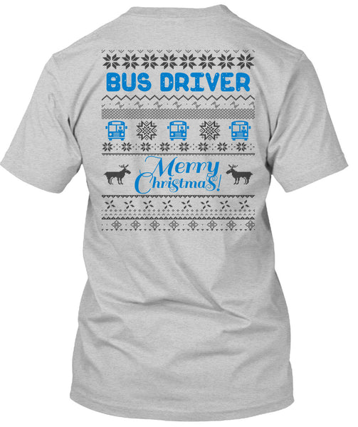 Bus Driver Merry Christmas T Shirt, I Love Driving T Shirt