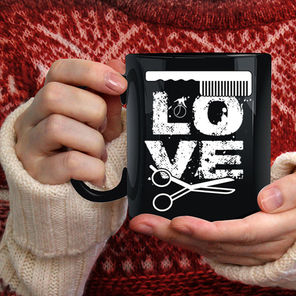 Love Hairstylist Coffee Mug, Cute Gift For Hairstylist Coffee Cup
