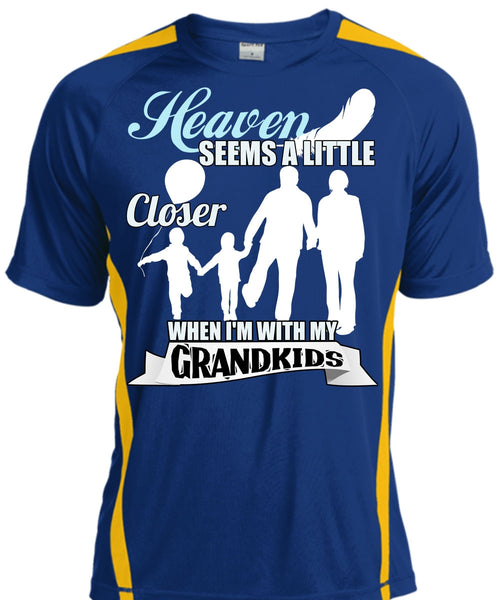 I'm With My Grandkids T Shirt, Heaven Seems A Little Closer T Shirt, Cool Shirt