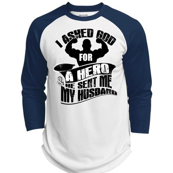 He Sent Me My Husband T Shirt, I Love Husband T Shirt, Awesome T-Shirts  (Polyester Game Baseball Jersey)