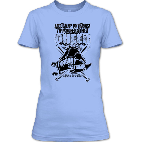 I'd Much Rather Cheer T Shirt, Awesome Baseball Player T Shirt