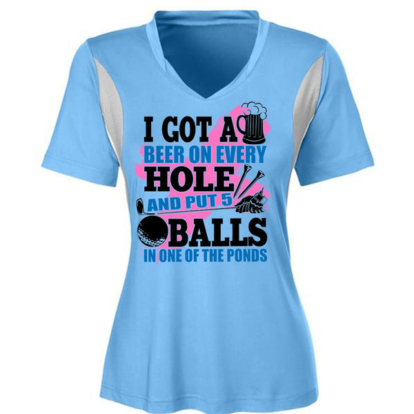 I Got A Beer On Every Hole T Shirt, I Love Golf T Shirt, Awesome T-Shirts