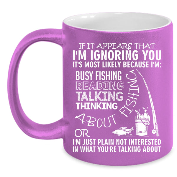 Reading About Fishing Coffee Mug, Talking About Fishing Coffee Cup