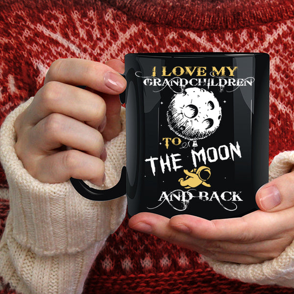 I Love My Grandchildren To The Moon And Back Coffee Mug, Cute Coffee Cup