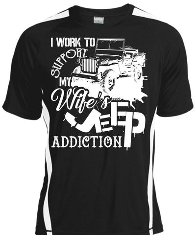 A black t-shirt with the shopify logo